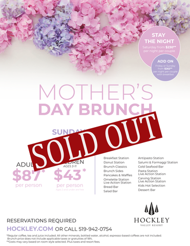 Mother's Day Brunch - Sunday, May 12, 2024